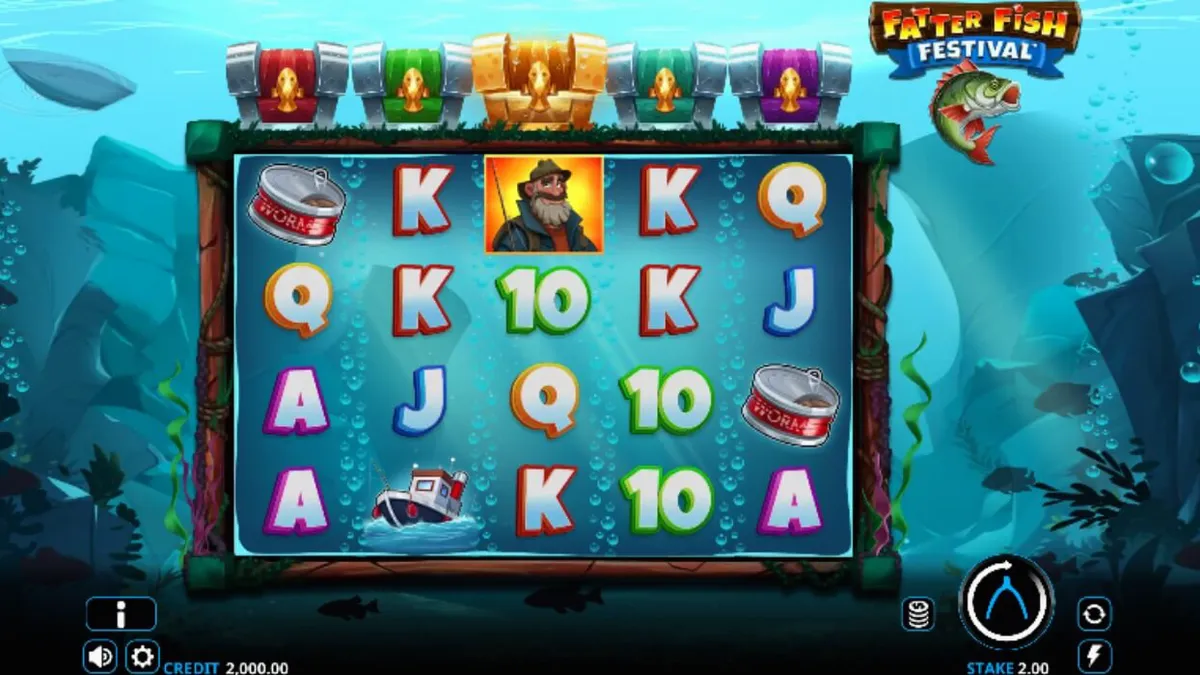 Fatter Fish Festival slot game underwater carnival theme